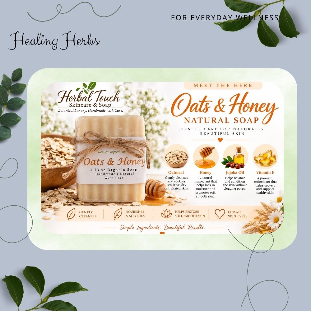 Oats and Honey Herbal Soap